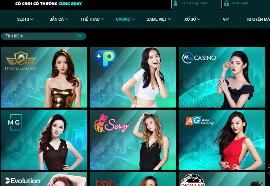 Khám Phá Thế Giới Game Tại Casino online 8day